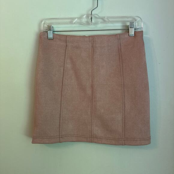 EUC Shinestar pink mauve suede Skirt, women’s small - Picture 1 of 5